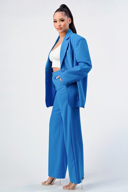 LOOSE FIT BLAZER AND PANTS SET - KOKOTETE