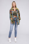 Loose Fit Buttoned Down Check Shirt Jacket - KOKOTETE