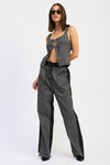 LOOSE FIT MIX MEDIA PANTS - KOKOTETE