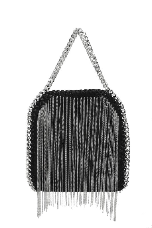 Metal Fringe Chain Crossbody Bag - KOKOTETE
