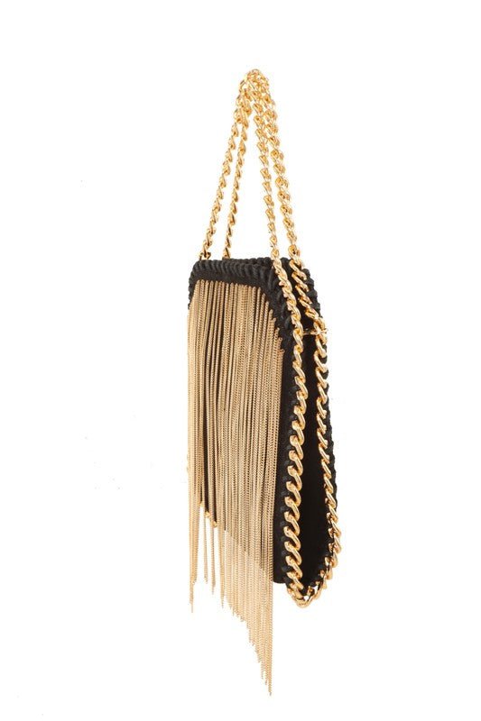 Metal Fringe Chain Crossbody Bag - KOKOTETE