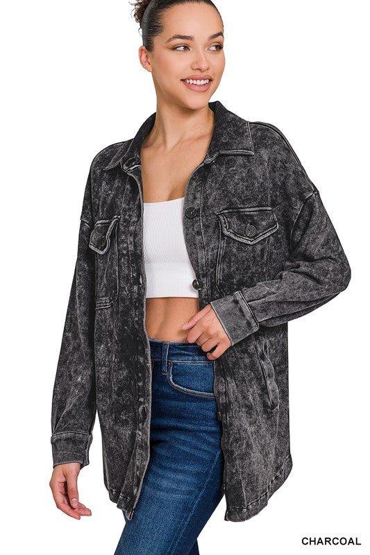 Mineral Washed Shacket - KOKOTETE