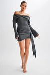 MINI BEGE SUMMER KNIT DRESS - KOKOTETE