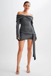 MINI BEGE SUMMER KNIT DRESS - KOKOTETE