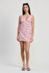 MINI FLORAL V NECK DRESS - KOKOTETE