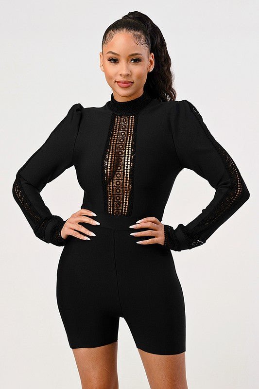 MORE THAN ENOUGH LACE BANDAGE ROMPER - KOKOTETE