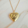Nostalgic Heart Initial Open Locket Necklace - KOKOTETE
