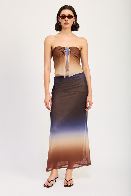 OMBRE MESH SKIRT - KOKOTETE