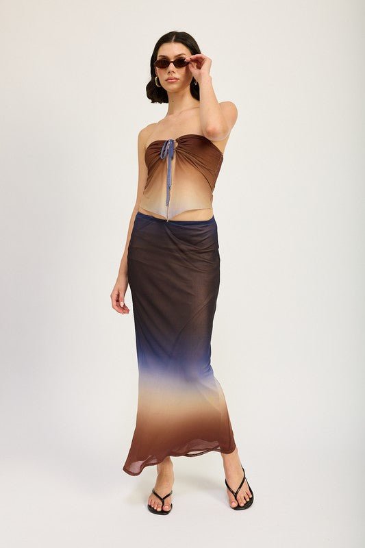 OMBRE MESH SKIRT - KOKOTETE