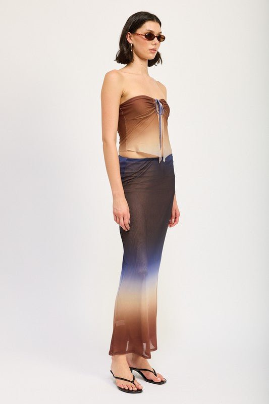 OMBRE MESH SKIRT - KOKOTETE