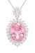 Oversize Pink CZ Pendant Necklace - KOKOTETE