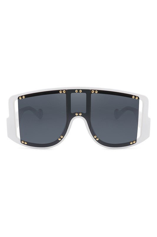 Oversize Square Fashion Shield Visor Sunglasses - KOKOTETE