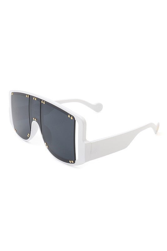 Oversize Square Fashion Shield Visor Sunglasses - KOKOTETE