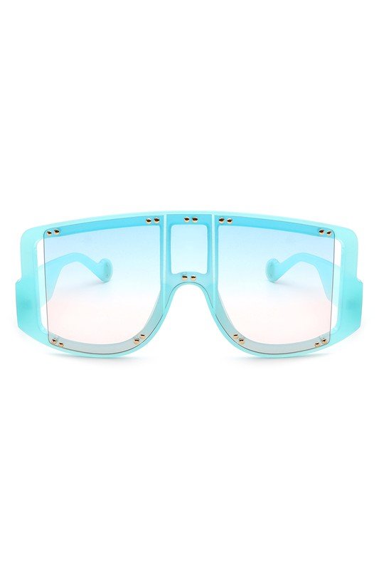 Oversize Square Fashion Shield Visor Sunglasses - KOKOTETE