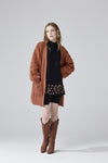 Oversized Pompom Sleeve Cardigan - KOKOTETE