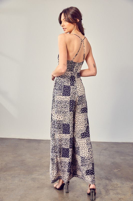 Paisley Printed Cami Jumpsuit - KOKOTETE