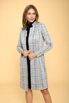 Plaid Open Coat - KOKOTETE