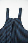 Plaid Print Buttoned Pocketed High Waist Overall - KOKOTETE