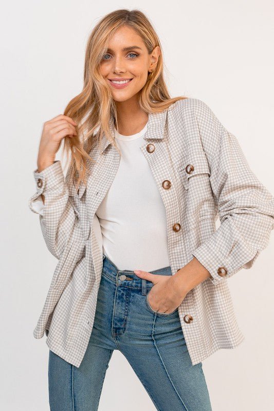 Pocket Detail Oversized Jacket - KOKOTETE