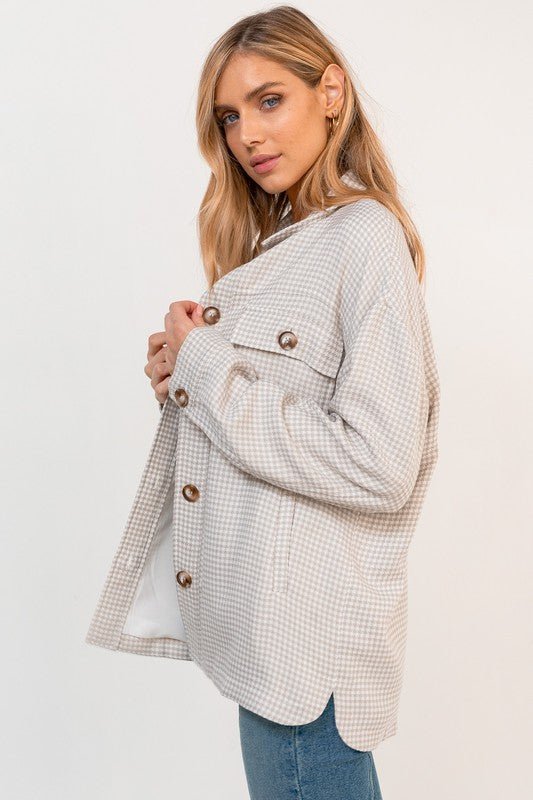 Pocket Detail Oversized Jacket - KOKOTETE