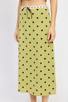 POLKA DOT MIDI SKIRT WITH LACE TRIM - KOKOTETE