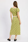 POLKA DOT MIDI SKIRT WITH LACE TRIM - KOKOTETE