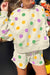 Polka Dot Pullover and Drawstring Shorts Set - KOKOTETE