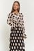 Polka Dot Ruffled Long Sleeve Pleated Maxi Dress - KOKOTETE