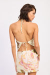PRINTED HALTER SCARF TOP - KOKOTETE