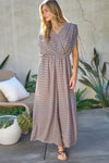Printed V-Neck Sleeveless Jumpsuit - KOKOTETE