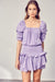 Puff Sleeve Smocked Waist Romper - KOKOTETE