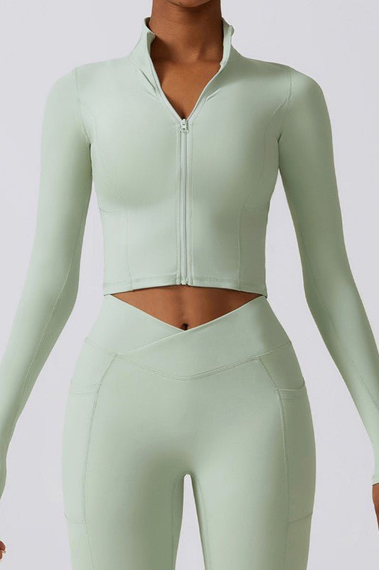 Quick - drying long sleeve yoga suit sports tops - KOKOTETE