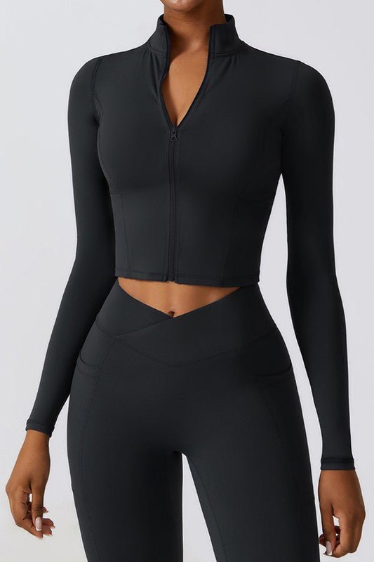 Quick - drying long sleeve yoga suit sports tops - KOKOTETE