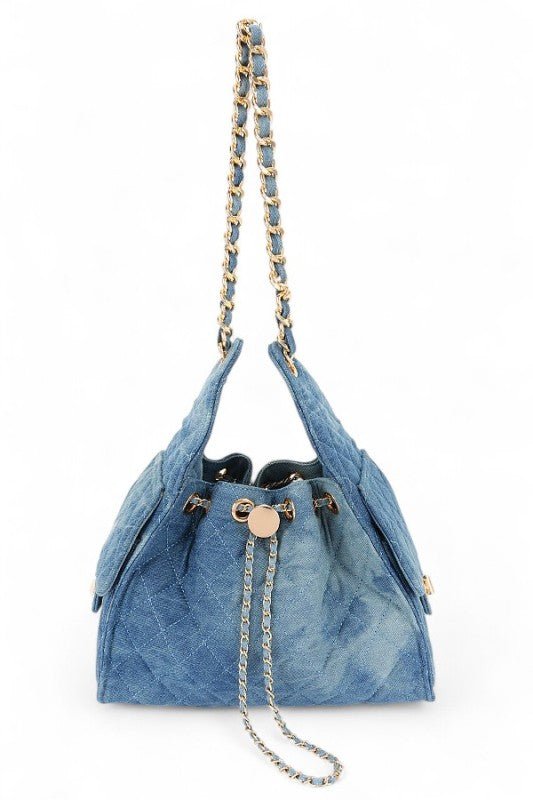 Quilted Denim Fashion Shoulder Bag - KOKOTETE