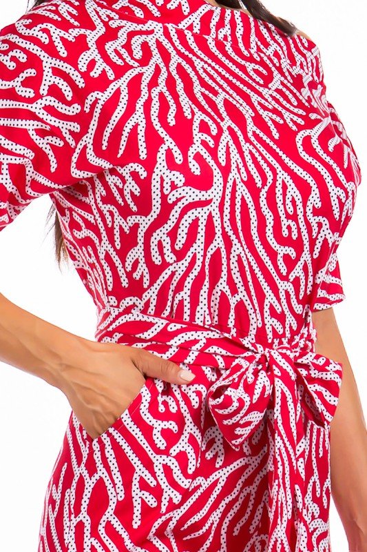 Red Summer jumpsuit - KOKOTETE