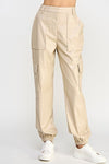 RELAXED VEGAN LEATHER CARGO PANTS - KOKOTETE
