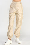 RELAXED VEGAN LEATHER CARGO PANTS - KOKOTETE