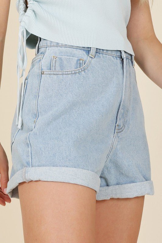 Roll up denim shorts - KOKOTETE