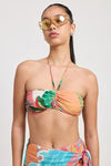 RUCHED BRALETTE WITH NECK TIE - KOKOTETE