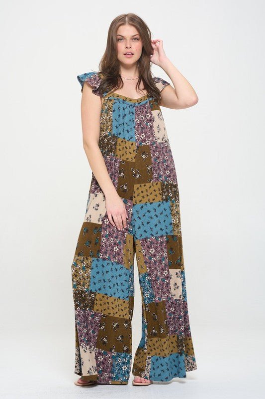 RUFFLE KNIT MAXI JUMPSUIT KRJ8050 - KOKOTETE