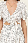 Safe and Sound Tie-Front Top and Skort Set - KOKOTETE