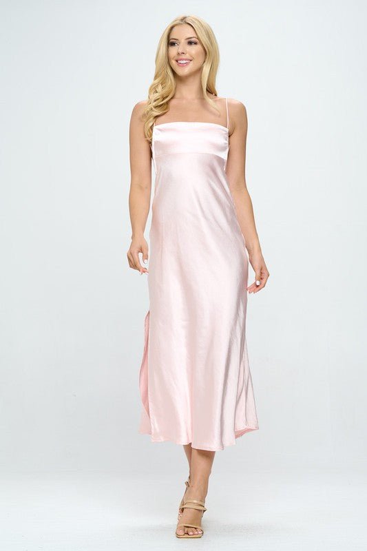 Satin Cami Midi Dress - KOKOTETE