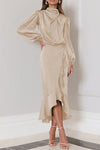 Satin long sleeve dress - KOKOTETE