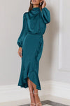 Satin long sleeve dress - KOKOTETE