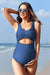 Scalloped Cut Out Ruched Maternity Swimsuit - KOKOTETE