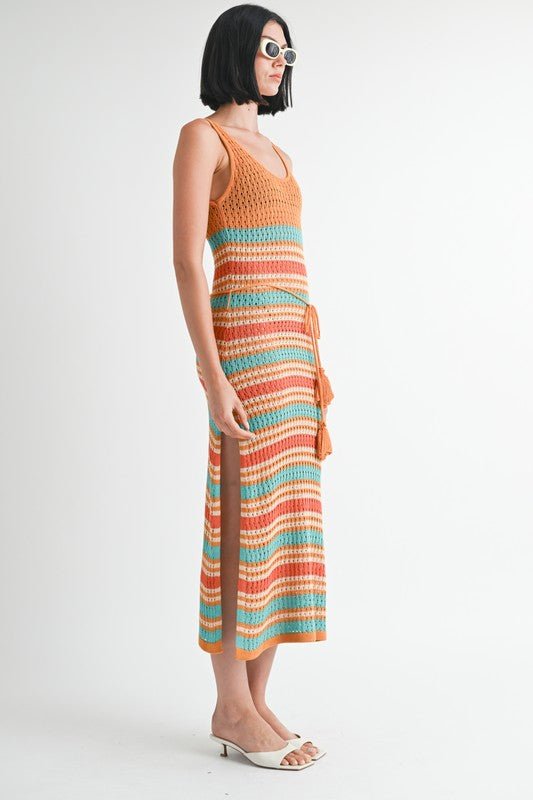 SCOOP NECK CROCHET MAXI DRESS - KOKOTETE
