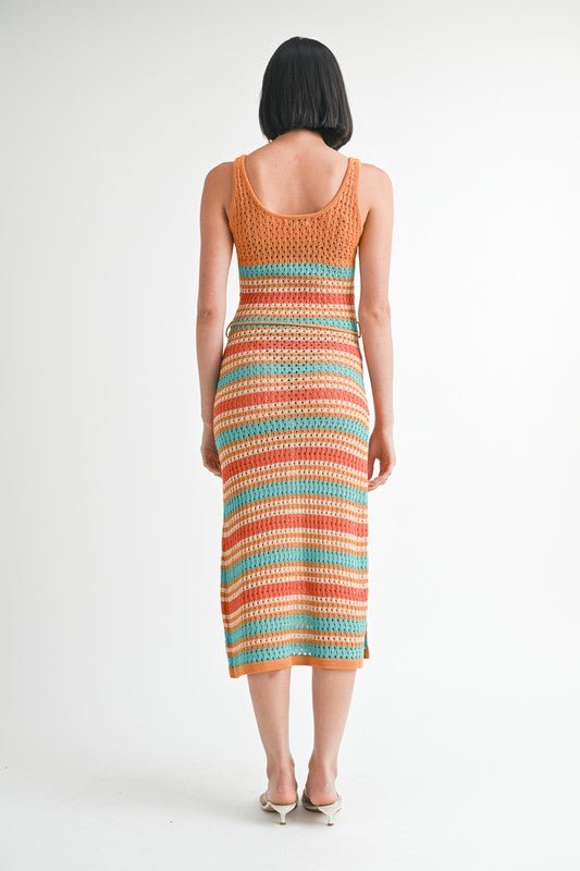SCOOP NECK CROCHET MAXI DRESS - KOKOTETE
