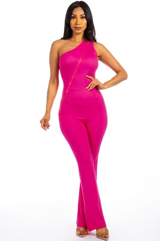 SEXY ZIPPER UP JUMPSUIT - KOKOTETE
