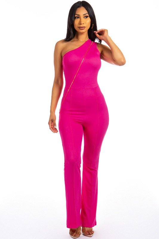 SEXY ZIPPER UP JUMPSUIT - KOKOTETE