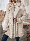 Sherpa long button front coat - KOKOTETE